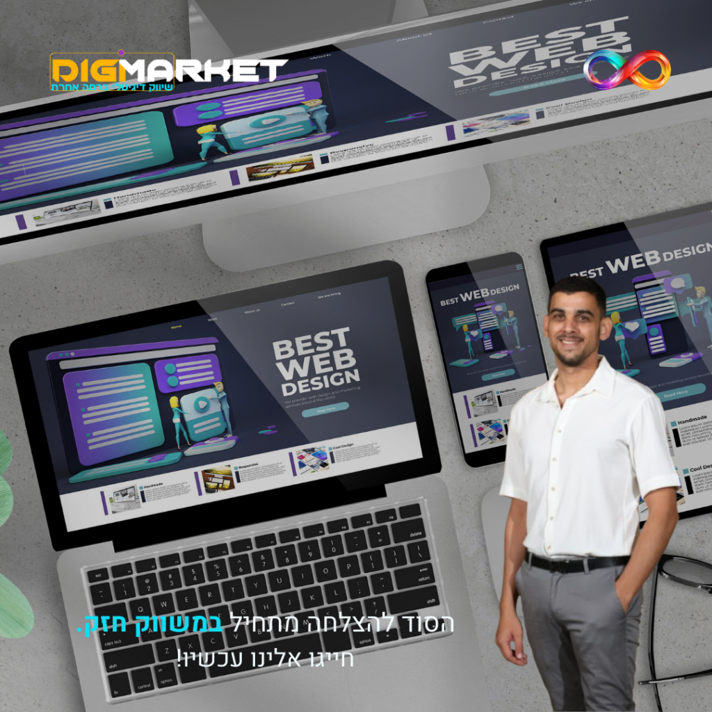 עיצוב רספונסיבי והתאמה למובייל - Digi-Market שיווק דיגיטלי